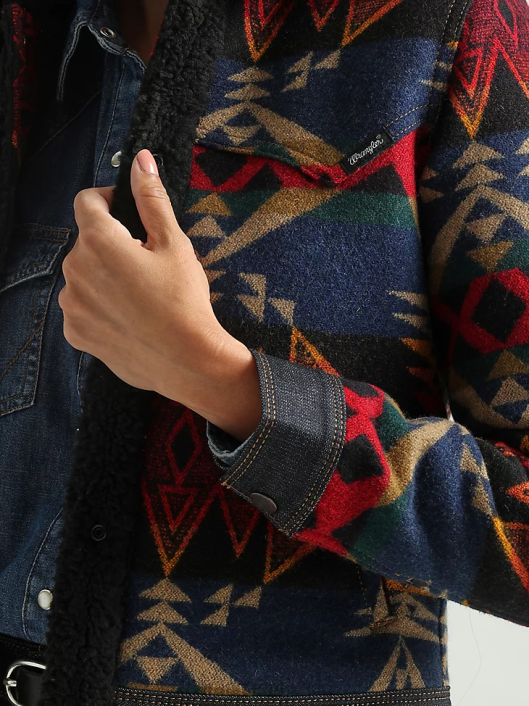 ropa mx Wrangler mujer Chaqueta de lona con forro de sherpa Riggs Hard Layers caqui dorado (112318477) 62D6863