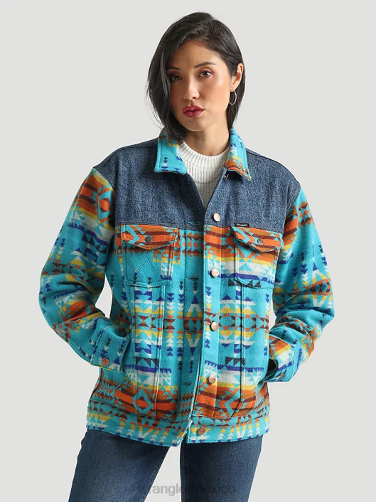 ropa mx Wrangler mujer Chaqueta de lona con forro de sherpa Riggs Hard Layers caqui dorado (112318477) 62D6863