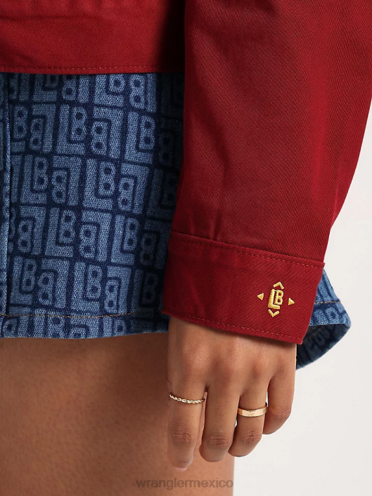 ropa mx Wrangler mujer Chaqueta de lona con forro de sherpa Riggs Hard Layers caqui dorado (112318477) 62D6863