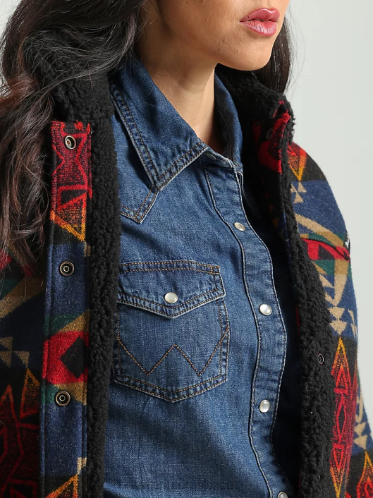 ropa mx Wrangler mujer Chaqueta de lona con forro de sherpa Riggs Hard Layers caqui dorado (112318477) 62D6863