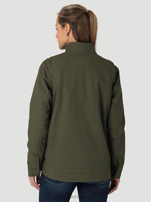 ropa mx Wrangler mujer Chaqueta de lona con forro de sherpa Riggs Hard Layers loden (112318476) 62D6864