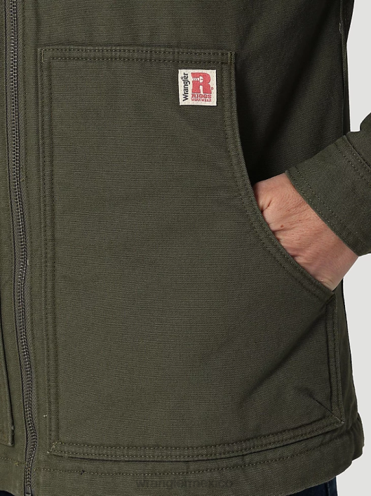 ropa mx Wrangler mujer Chaqueta de lona con forro de sherpa Riggs Hard Layers loden (112318476) 62D6864