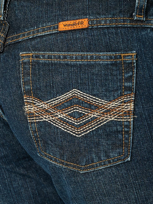 ropa mx Wrangler mujer Jean bootcut de talle medio resistente al fuego fr rayado (10frw10ch) 62D6805
