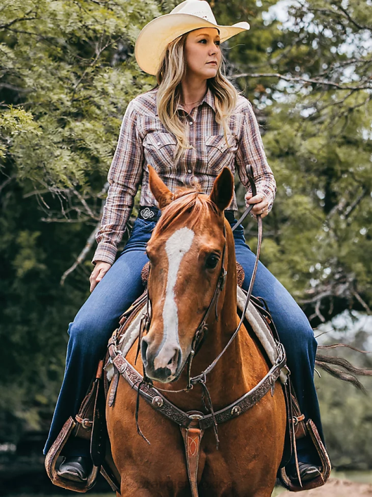 ropa mx Wrangler mujer Top liso de manga larga con canesú delantero y trasero de un punto negro (lw1002x) 62D6888