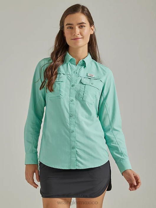 ropa mx Wrangler mujer atg por camisa de pescador océano (112333433) 62D6898