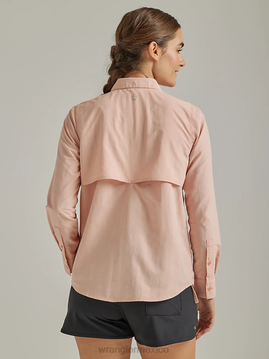 ropa mx Wrangler mujer atg por camisa de pescador rosa (112331505) 62D6899
