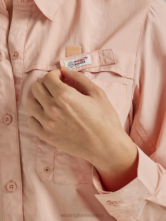ropa mx Wrangler mujer atg por camisa de pescador rosa (112331505) 62D6899