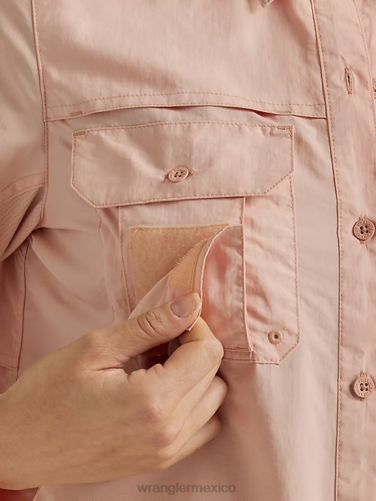 ropa mx Wrangler mujer atg por camisa de pescador rosa (112331505) 62D6899