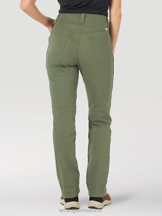 ropa mx Wrangler mujer atg por pantalón de lona oliva (la825ov) 62D6812