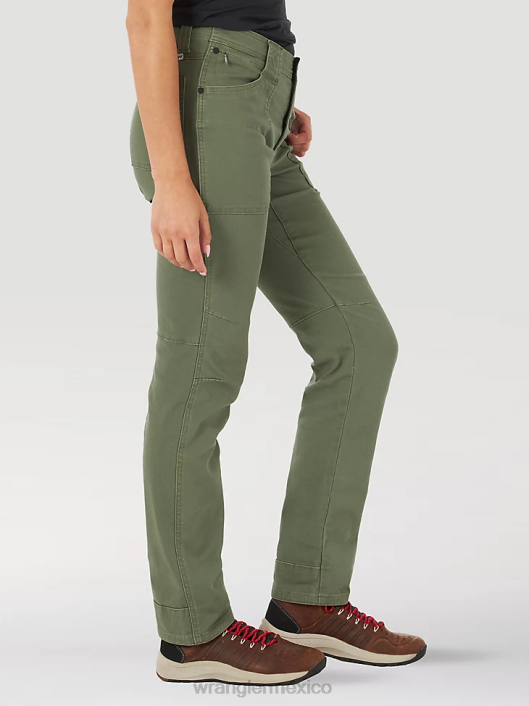 ropa mx Wrangler mujer atg por pantalón de lona oliva (la825ov) 62D6812