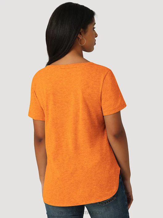 ropa mx Wrangler mujer camisa vaquera de manga larga con broche estilo western mezclilla media (lw7006d) 62D6880