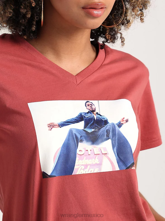 ropa mx Wrangler mujer camisa vaquera de manga larga con broche estilo western mezclilla media (lw7006d) 62D6880