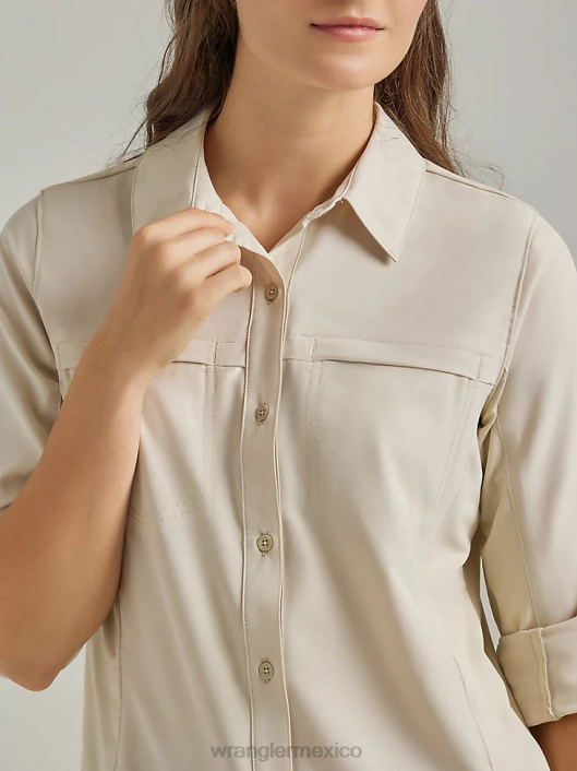 ropa mx Wrangler mujer camiseta atg por trail avena (112333893) 62D6886