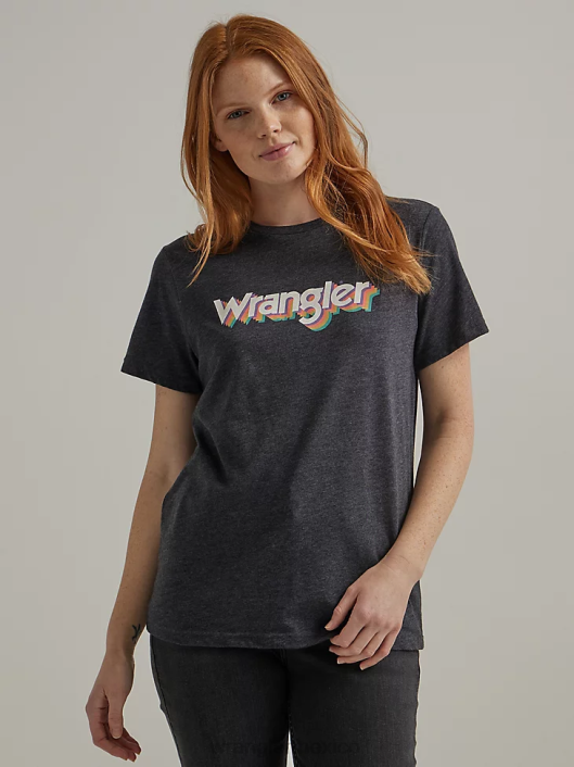 ropa mx Wrangler mujer camiseta clásica con timbre caviar (112335909) 62D6872
