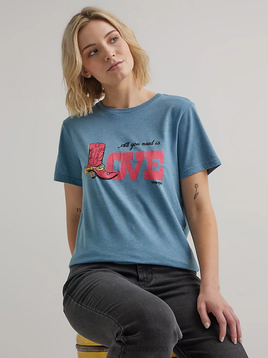 ropa mx Wrangler mujer camiseta clásica con timbre malvavisco (112335975) 62D6871