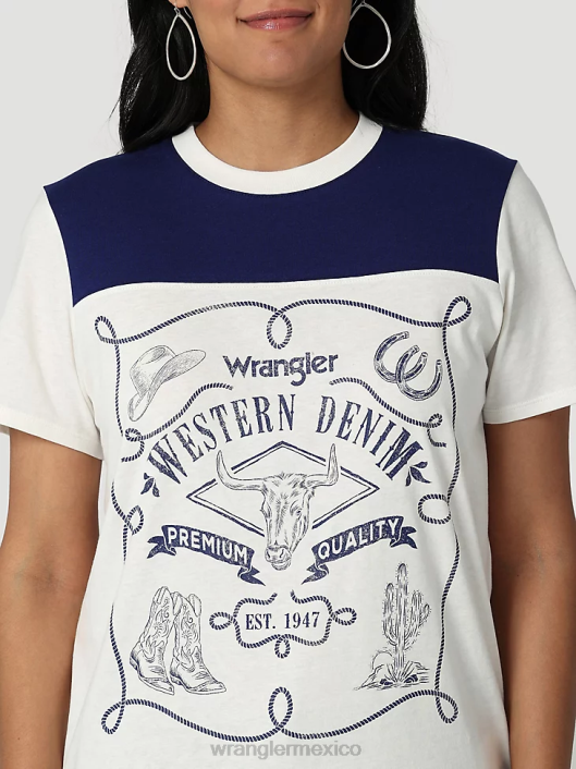 ropa mx Wrangler mujer camiseta clásica con timbre malvavisco (112335975) 62D6871