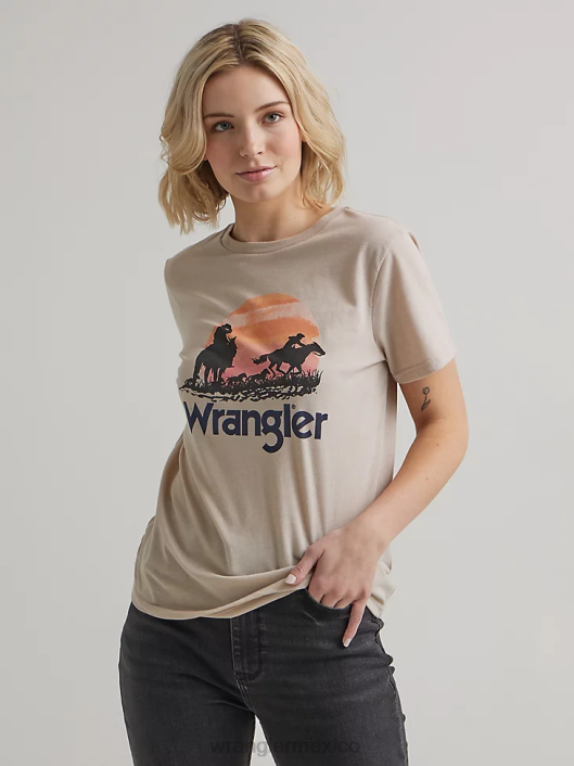 ropa mx Wrangler mujer camiseta clásica con timbre malvavisco (112335975) 62D6871