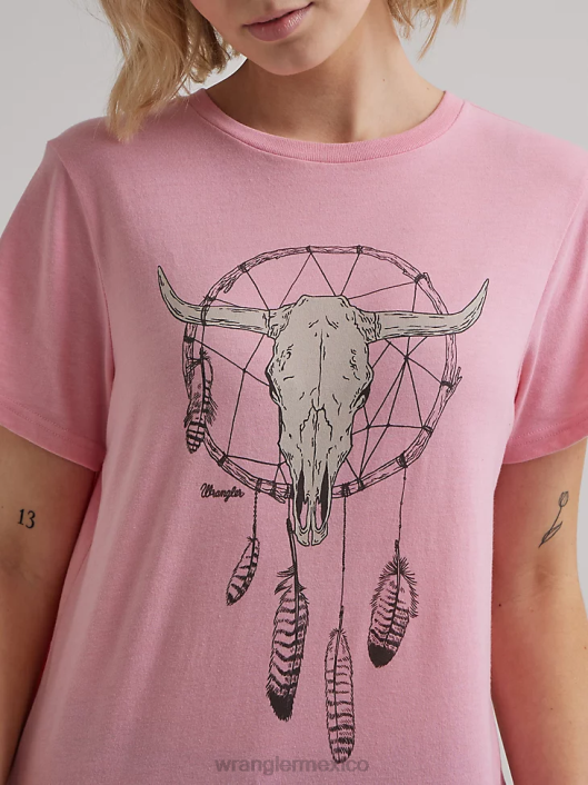 ropa mx Wrangler mujer camiseta clásica con timbre malvavisco (112335975) 62D6871