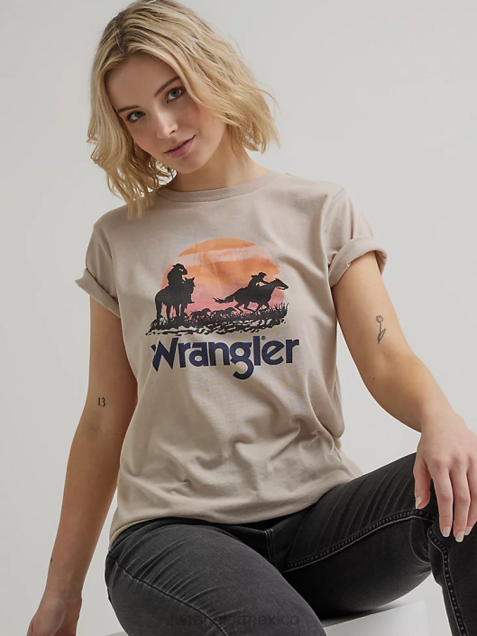 ropa mx Wrangler mujer camiseta clásica con timbre malvavisco (112335975) 62D6871