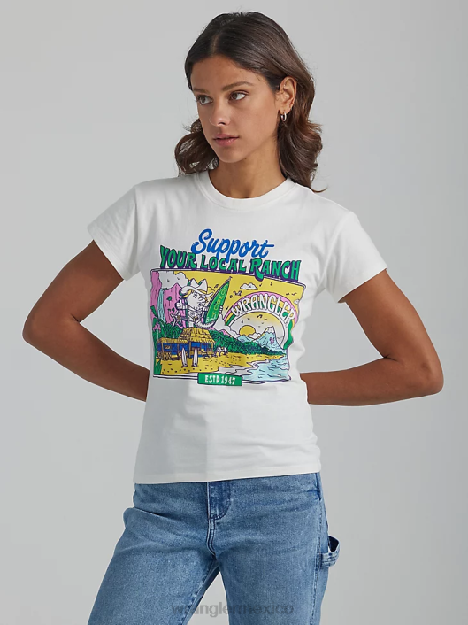 ropa mx Wrangler mujer camiseta clásica con timbre malvavisco (112335975) 62D6871