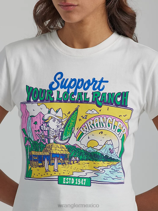 ropa mx Wrangler mujer camiseta clásica con timbre malvavisco (112335975) 62D6871