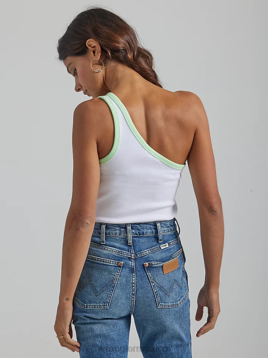 ropa mx Wrangler mujer camisola de un hombro blanco (112334738) 62D6873