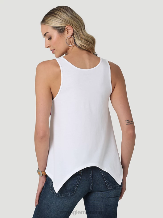 ropa mx Wrangler mujer camisola de un hombro blanco (112334738) 62D6873