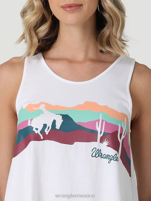 ropa mx Wrangler mujer camisola de un hombro blanco (112334738) 62D6873