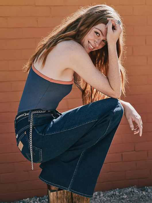 ropa mx Wrangler mujer camisola de un hombro índigo vintage (112334737) 62D6874