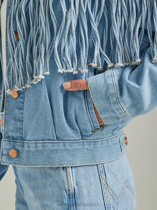 ropa mx Wrangler mujer chaqueta vaquera novia azul helado (112333587) 62D6854