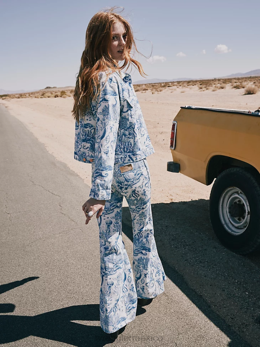 ropa mx Wrangler mujer chaqueta vaquera occidental sombra helada (112333571) 62D6856