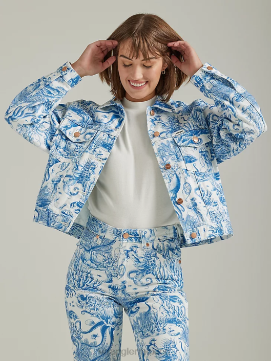 ropa mx Wrangler mujer chaqueta vaquera occidental sombra helada (112333571) 62D6856