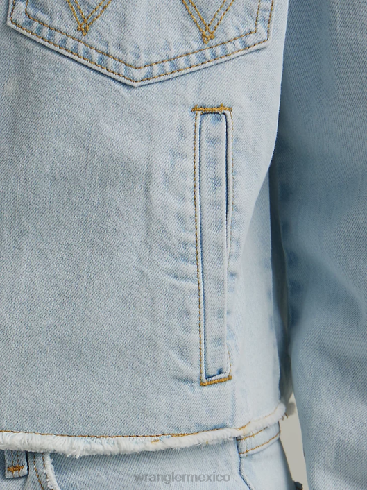 ropa mx Wrangler mujer chaqueta vaquera occidental sombra helada (112333571) 62D6856