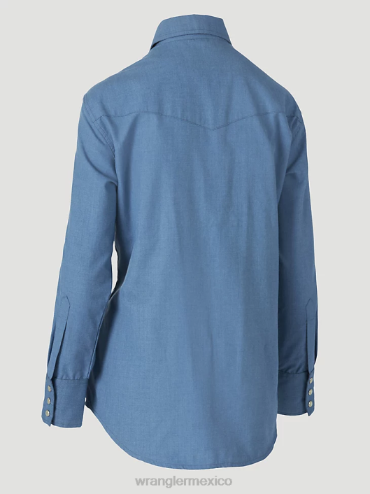 ropa mx Wrangler mujer fr resistente al fuego manga larga sólido azul (frlw11b) 62D6892