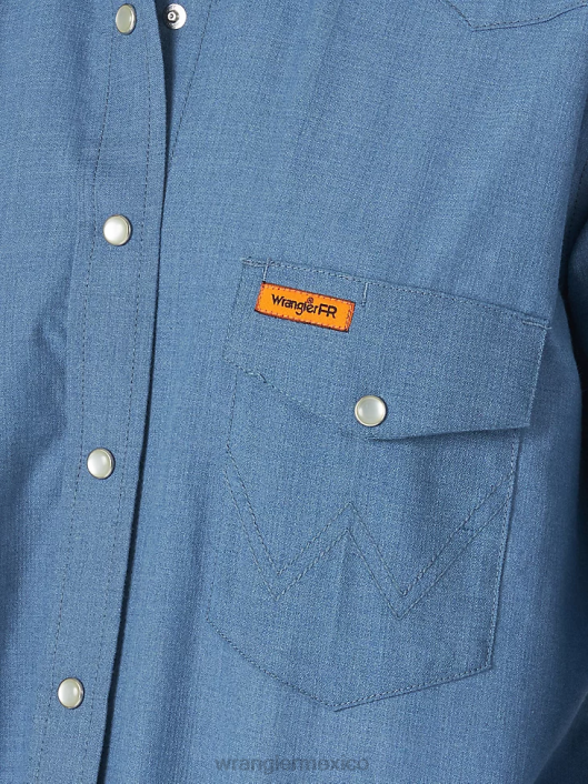 ropa mx Wrangler mujer fr resistente al fuego manga larga sólido azul (frlw11b) 62D6892