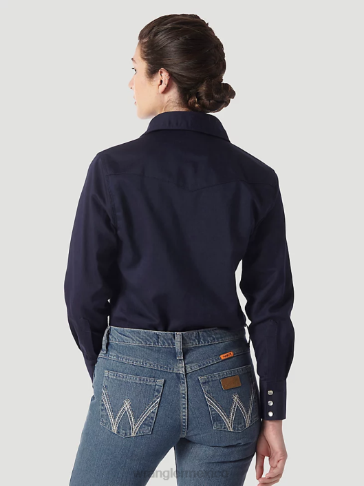 ropa mx Wrangler mujer fr resistente al fuego manga larga sólido azul marino (frlw03n) 62D6894