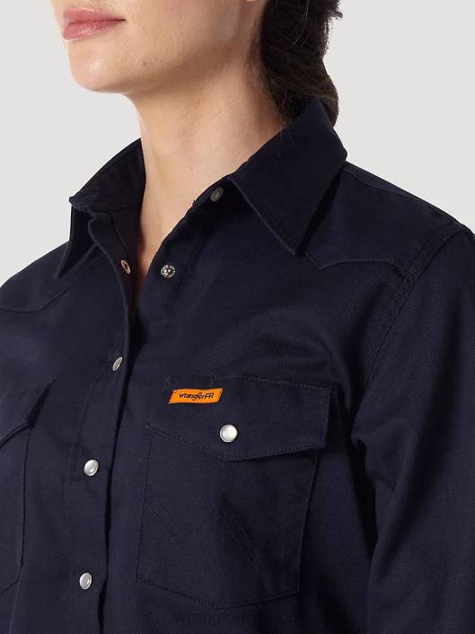 ropa mx Wrangler mujer fr resistente al fuego manga larga sólido azul marino (frlw03n) 62D6894