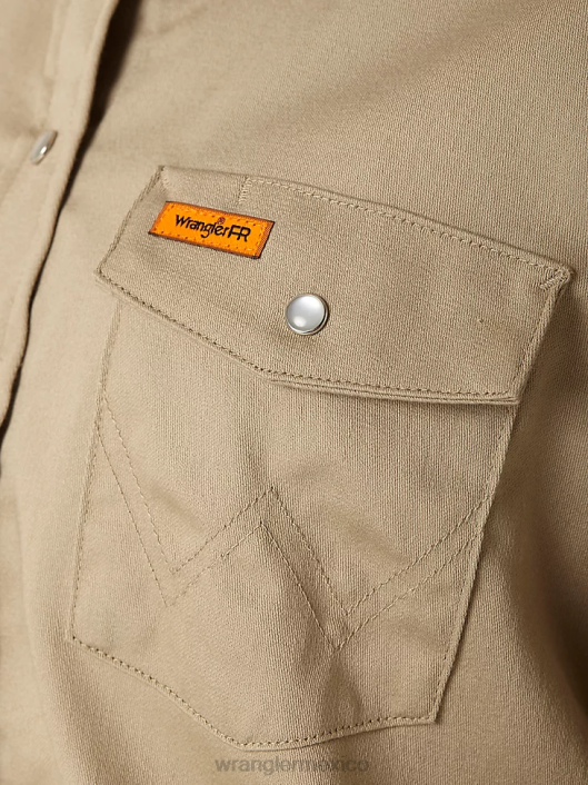 ropa mx Wrangler mujer fr resistente al fuego manga larga sólido bronceado (frlw06t) 62D6893