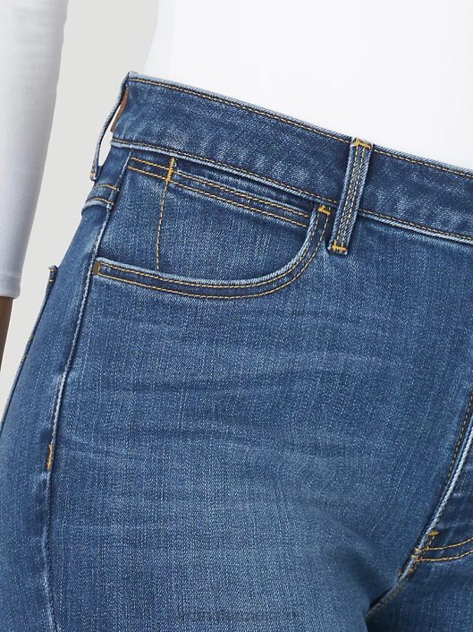 ropa mx Wrangler mujer jeans con tiro alto y pernera recta Hudson (mt1sthd) 62D6775