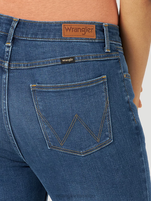 ropa mx Wrangler mujer jeans tipo bota atrevidos de talle alto Hudson (10mt1bthd) 62D6734