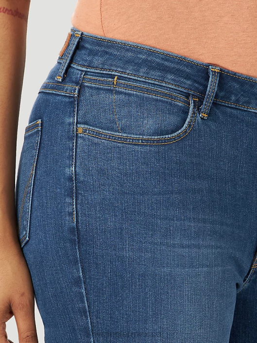 ropa mx Wrangler mujer jeans tipo bota atrevidos de talle alto Hudson (10mt1bthd) 62D6734