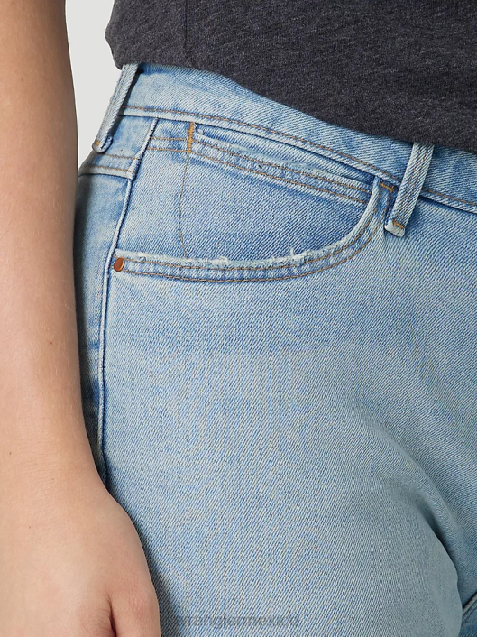 ropa mx Wrangler mujer jeans tipo bota atrevidos de talle alto lavado claro (112327629) 62D6731