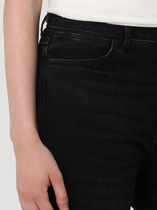 ropa mx Wrangler mujer jeans tipo bota atrevidos de talle alto negro (112324252) 62D6732