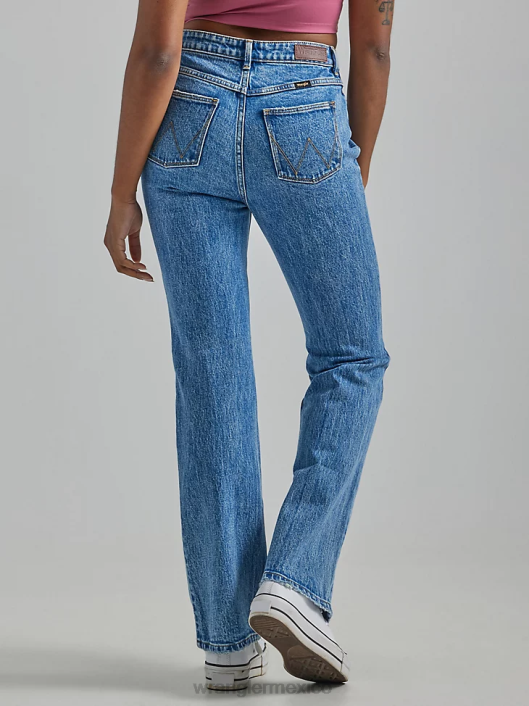 ropa mx Wrangler mujer jeans tipo bota atrevidos de talle alto topacio (112333827) 62D6735