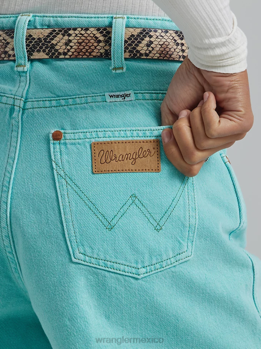 ropa mx Wrangler mujer pantalones cortos acampanados de talle alto acuario (112334596) 62D6842