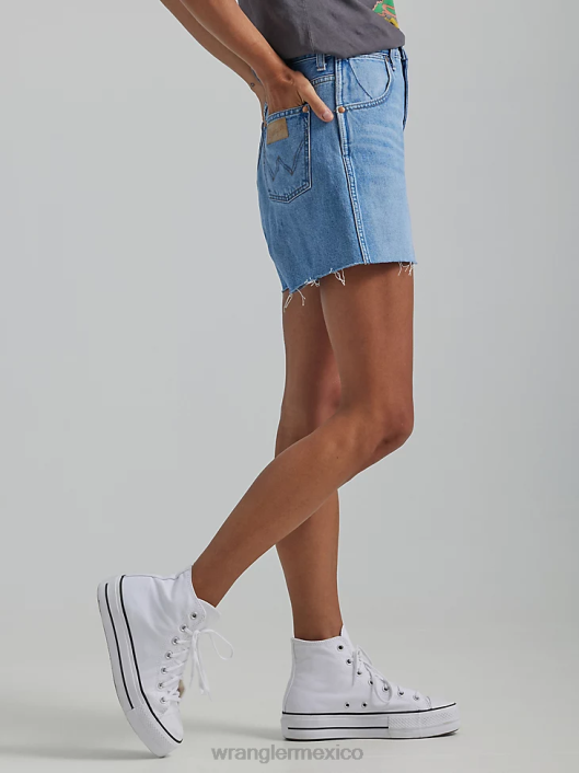 ropa mx Wrangler mujer pantalones cortos acampanados de talle alto perdió el control (112334600) 62D6843