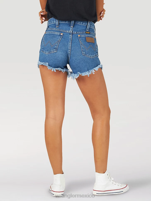 ropa mx Wrangler mujer reelaborado corto piedra oscura (wbrwsds) 62D6823