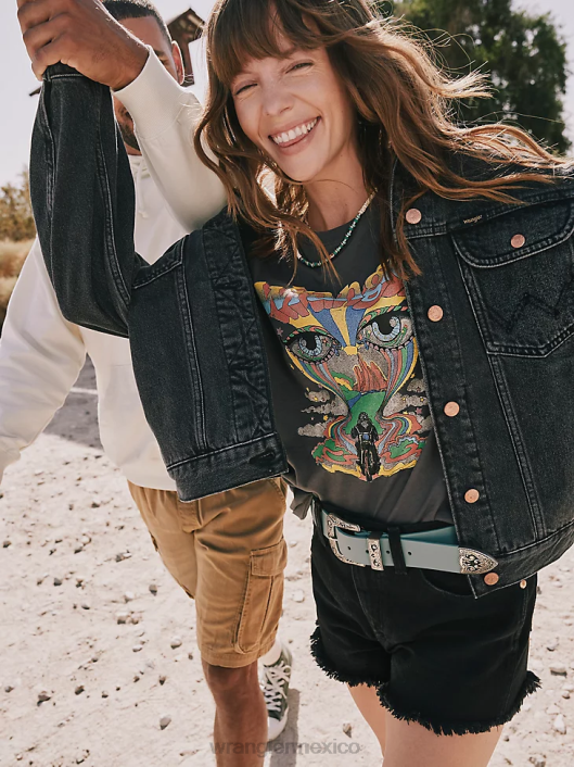 ropa mx Wrangler mujer reelaborado corto sombra negra (wbs05bk) 62D6824