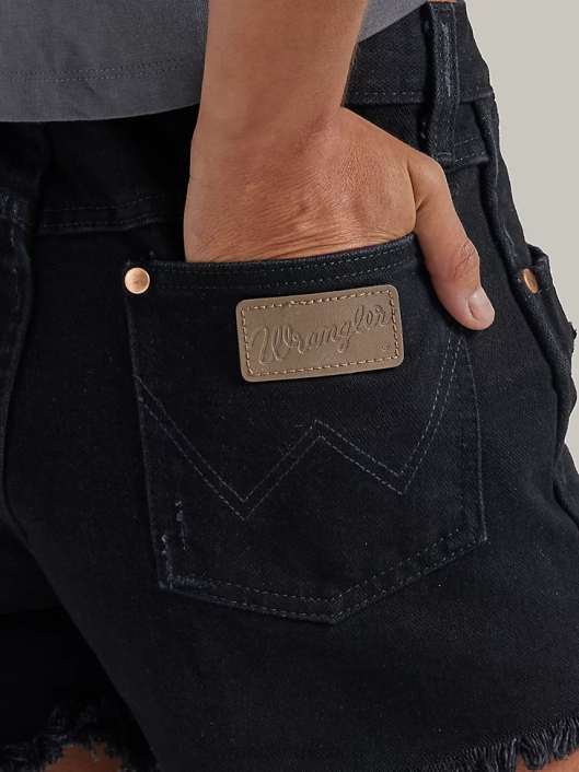 ropa mx Wrangler mujer reelaborado corto sombra negra (wbs05bk) 62D6824