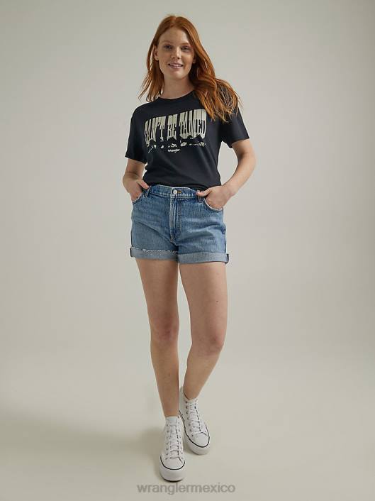 ropa mx Wrangler mujer shorts de mezclilla desgastados caléndula (112333496) 62D6849